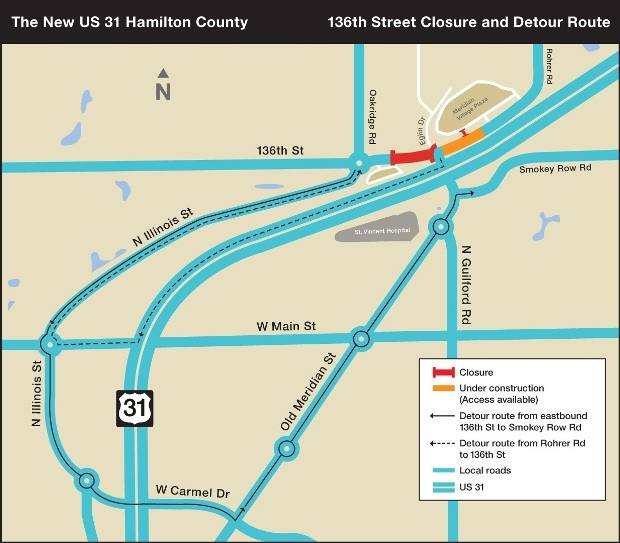 Roadwork update: Construction begins Sept. 19 on U.S. 31 and I-465 interchange