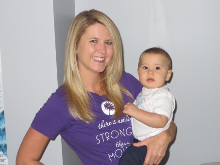 Pictured in the photo is Baby Boot Camp owner and instructor Kara Babcock and her 9 month old son Everett.