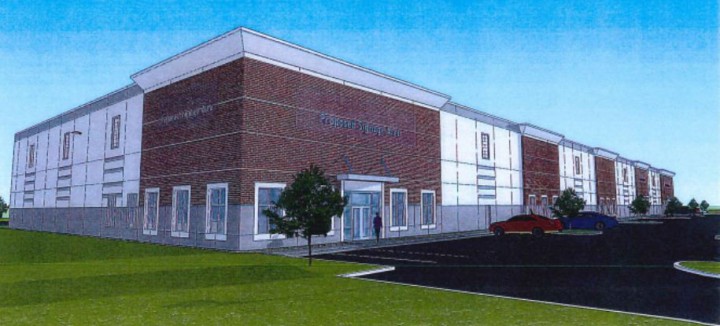 A rendering of the proposed expansion of N.K. Hurst Company to Zionsville. (submitted photo)