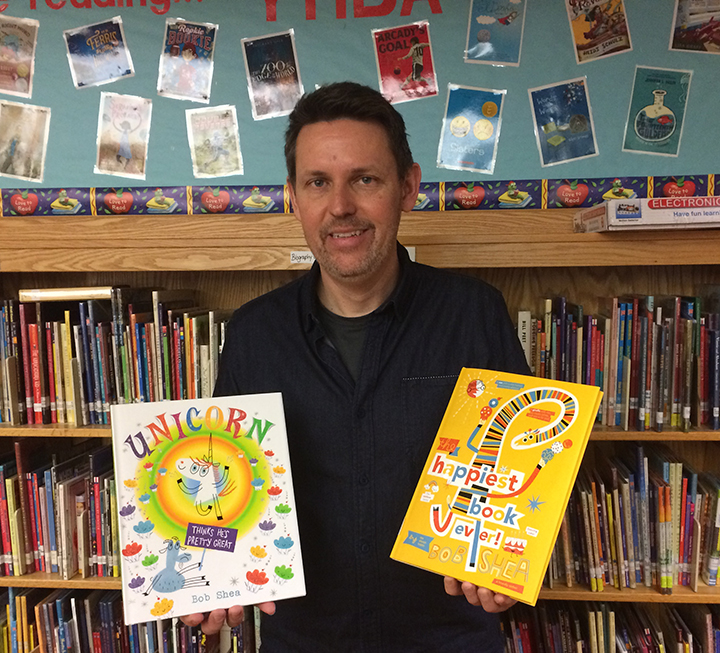 Children’s author Bob Shea visits Carmel schools