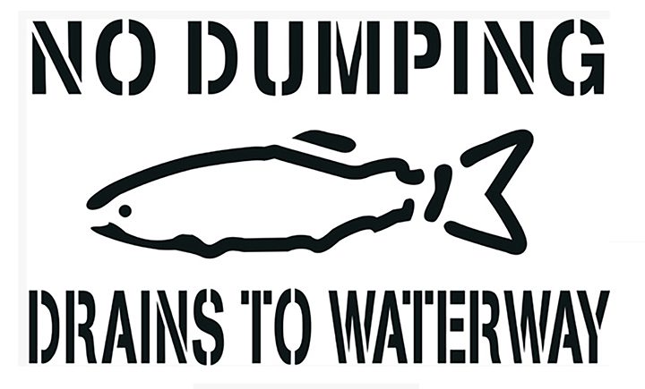 No Dumping Stencil