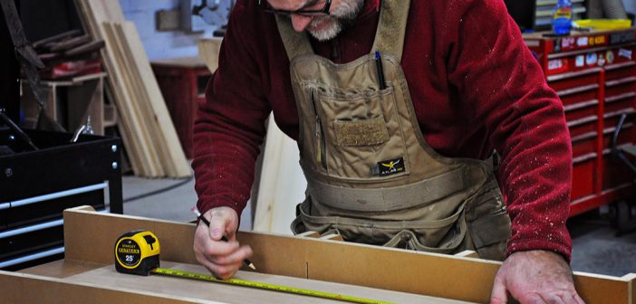 Tabb Adams, owner of Cross Cut Vintage Designs, begins work on handcrafting a custom piece. (Submitted photo)