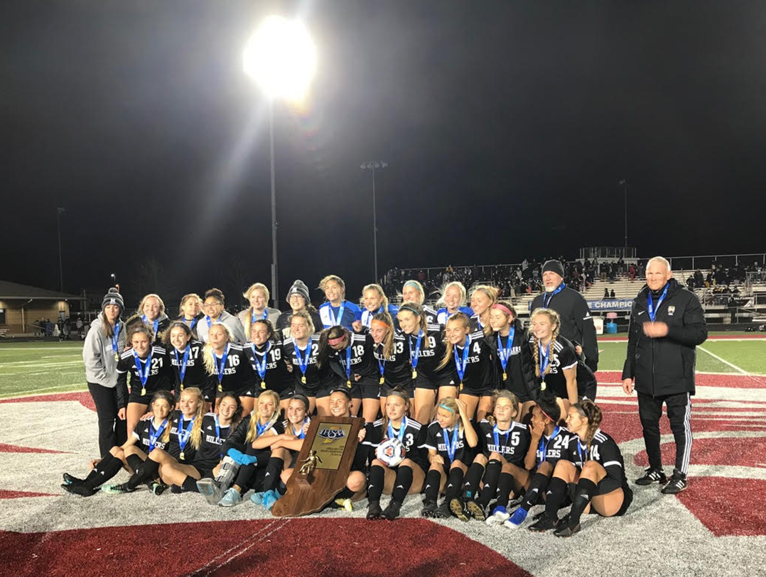 Noblesville High School girls soccer team repeats as state champs