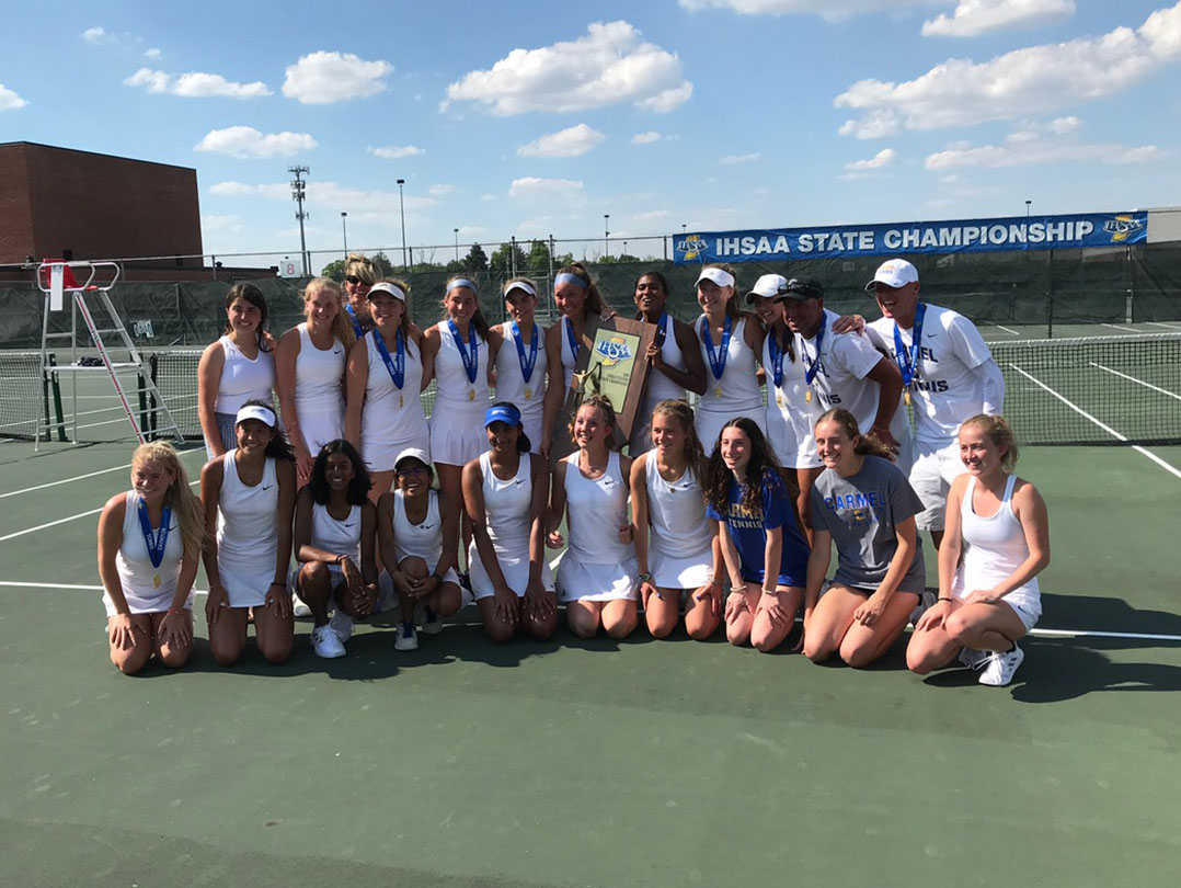 Carmel girls tennis players accomplish goal with state title