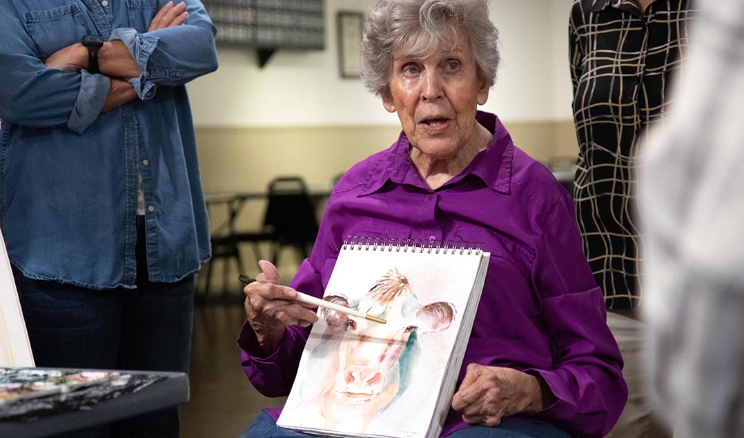 Art class connects local seniors